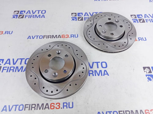 Тормозные диски вентилируемые R15, с перфорацией и насечками для а/м R-90, 2180-2181, ASP в интернет-магазине avtofirma63.ru 