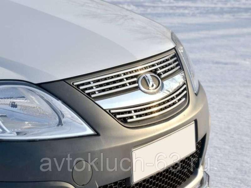 Стальная накладка на решетку радиатора Лада Ларгус с 2012-2019 г. в. в интернет-магазине avtofirma63.ru 