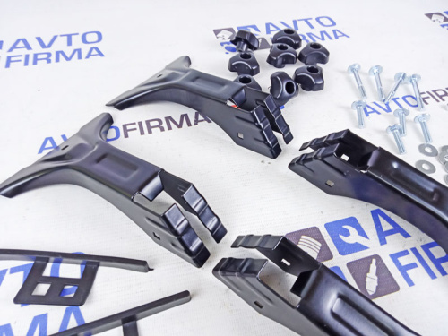 Рейлинги Усиленные с тремя поперечинами на Лада Ларгус c 2012 черный муар в интернет-магазине avtofirma63.ru 