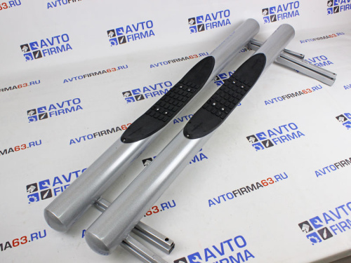 Пороги труба с проступью и металлической заглушкой Лада Нива 4х4 2121 Техносфера в интернет-магазине avtofirma63.ru 