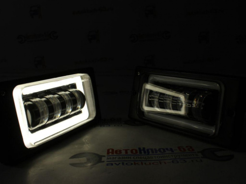 Противотуманные фары на 2110-2112, 2113-2115, 2123 4 линзы с ДХО Sal-Man