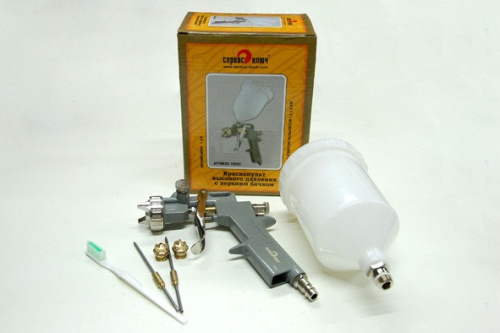 Краскопульт высокого давления с верхним бачком (1,2; 1,5; 1,8 мм) Сервис Ключ в интернет-магазине avtofirma63.ru 