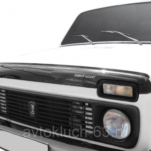 Спойлер (мухобойка) капота для а/м 2121, Voron Glass в интернет-магазине avtofirma63.ru 