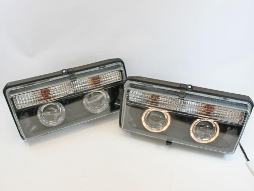 Фары альтернативные с линзами и Led глазками для а/м 2104-2107