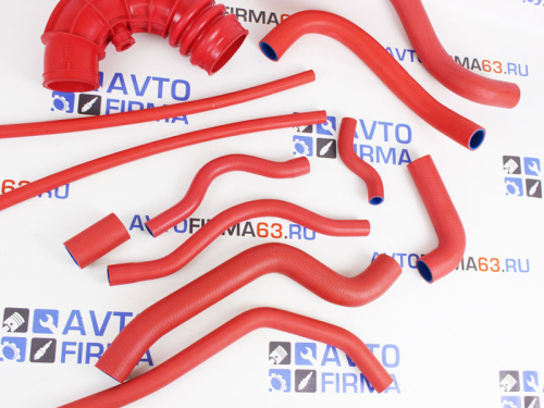 Патрубки двигателя армированный каучук красные на ВАЗ 2110, 2111 в интернет-магазине avtofirma63.ru 