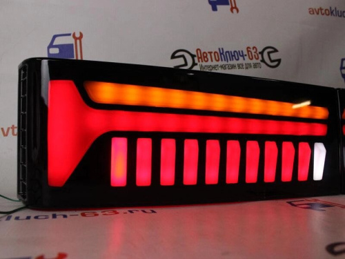 Задние диодные фонари на ВАЗ 2108-21099, 2113-2114 в стиле Ауди версия 2, с динамическим поворотником