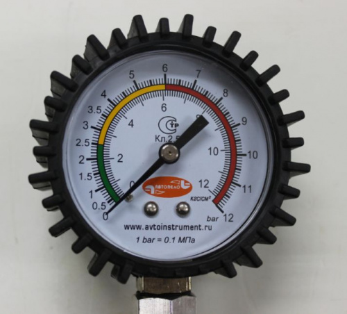 Манометр шинный до 12 атм с клапаном грузовой АвтоDело в интернет-магазине avtofirma63.ru 
