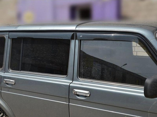 Дефлекторы (ветровики) для окон Лада Нива 5D Sib из 4-х частей под новое зеркало в интернет-магазине avtofirma63.ru 