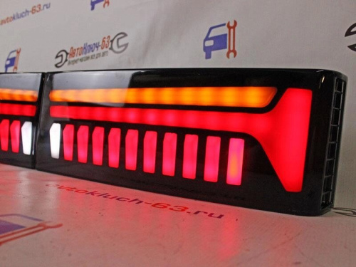 Задние диодные фонари на ВАЗ 2108-21099, 2113-2114 в стиле Ауди версия 2, с динамическим поворотником