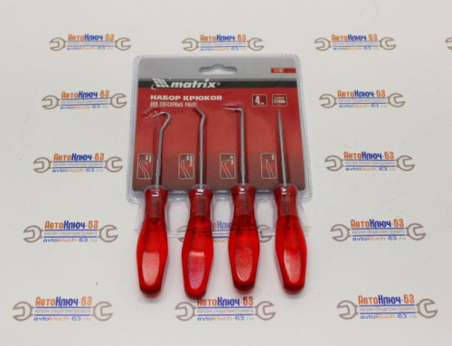 Набор крюков для слесарных работ, 4 штуки Matrix в интернет-магазине avtofirma63.ru 