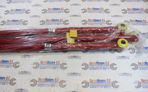 Реактивные усиленные тяги Лада Нива 4х4 регулируемые, втулки желтый полиуретан Лидер-Лифт в интернет-магазине avtofirma63.ru 