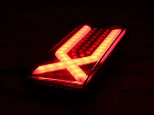 Задние фонари для а/м 2109-2114 Иксы диодные тонированные с бегающим поворотником в стиле лексус