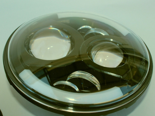 Фары светодиодные УАЗ тюнинг с линзованными светодиодами, встроенными ДХО и повторителем HP-HLD-003