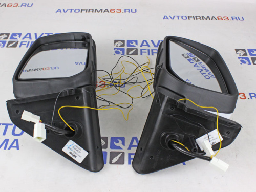 Заводские зеркала для а/м 2121 Урбан с электроприводом обогревом и бегающими поворотниками в стиле Мерседес AMG в интернет-магазине avtofirma63.ru 