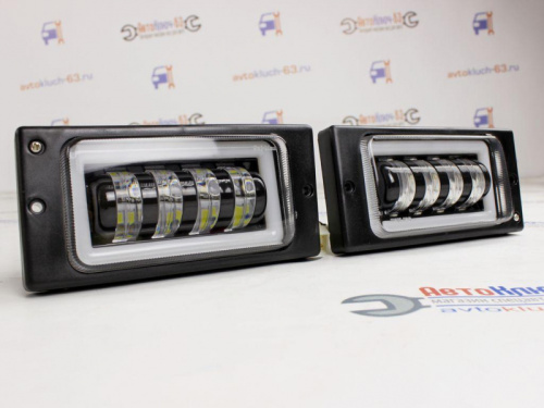 Противотуманные фары на 2110-2112, 2113-2115, 2123 4 линзы с ДХО Sal-Man