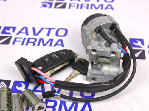 Выключатель замка зажигания ВАЗ 2190 Гранта с личинками замков дверей с выкидным ключом в интернет-магазине avtofirma63.ru 