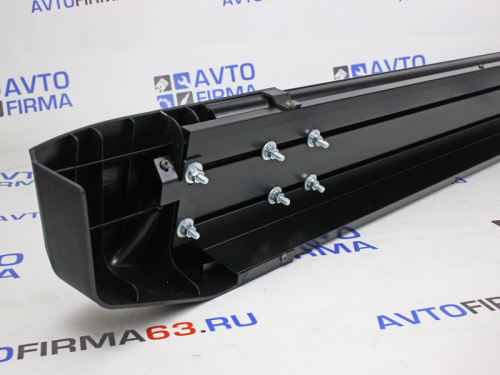 Пороги алюминиевые БМВ стиль черные на Лада Нива Урбан в интернет-магазине avtofirma63.ru 