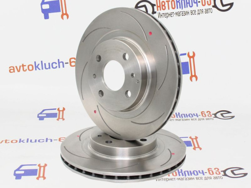 Передние тормозные диски R14 с проточкой для ВАЗ 2112, Лада Приора, Калина, Гранта, Датсун Автореал Спорт Евро в интернет-магазине avtofirma63.ru 