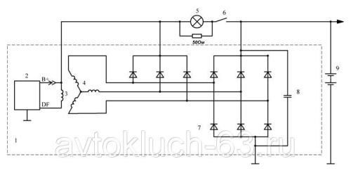 Реле регулятор напряжения К442ЕН1Р для ВАЗ 2107, 2108, 21213 с карбюратором и генератором 371, 372, 6631, 6651