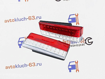 Задние диодные фонари с красно-белой полосой на ВАЗ 2108-21099, 2113, 2114