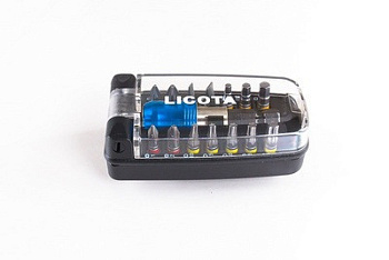 Набор торсионных бит 1/4 с магнитным держателем 15 предметов Licota в интернет-магазине avtofirma63.ru 